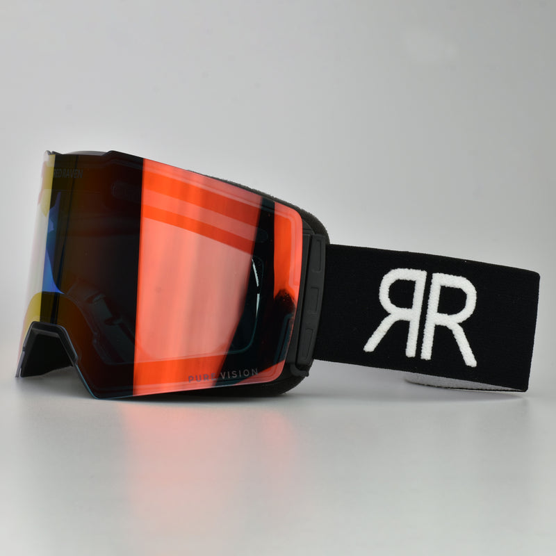 SNOW MASK #B BLACK RED - PHOTOCHROMIC 