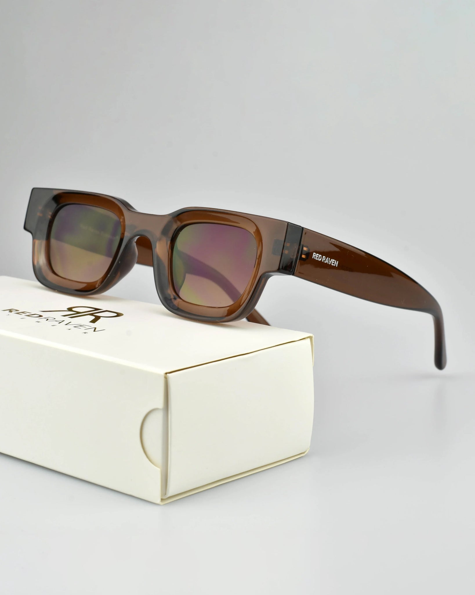 Men's Sunglasses Red Raven Brown