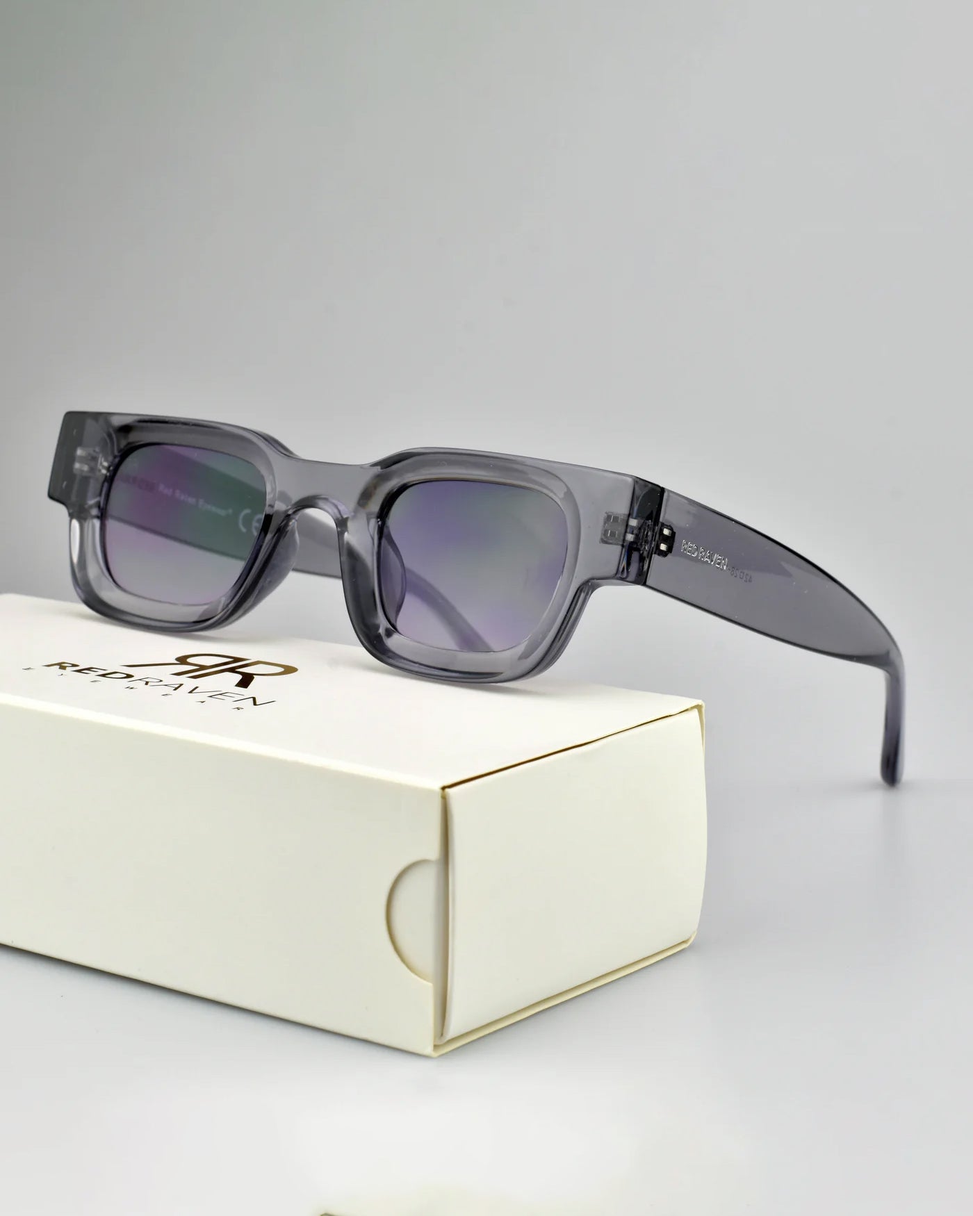 Men's Sunglasses Red Raven White