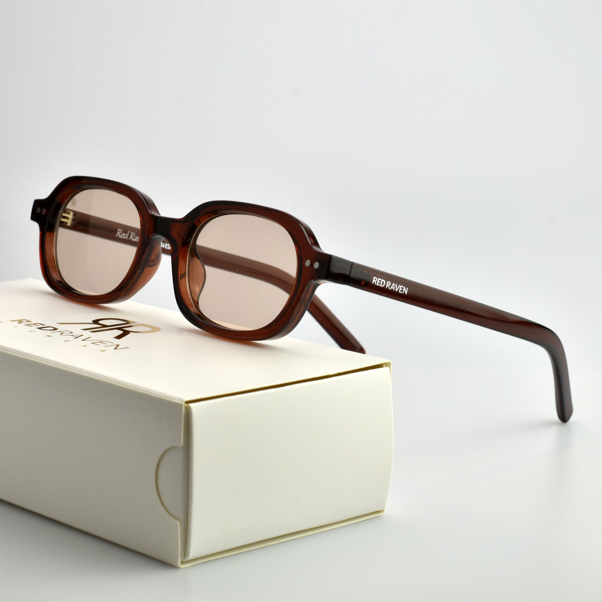 Men's Sunglasses Red Raven Brown