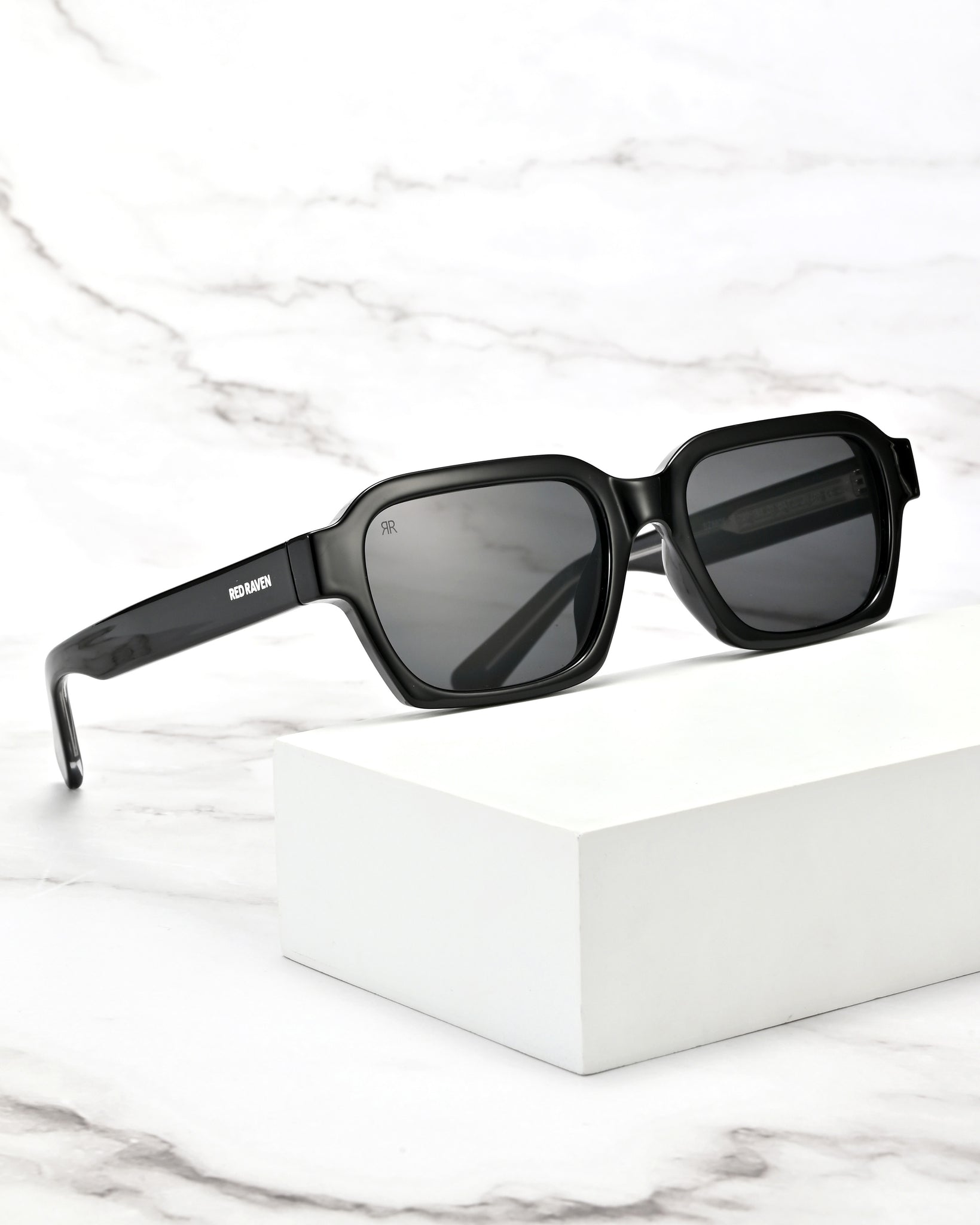 Men's Sunglasses Red Raven Black