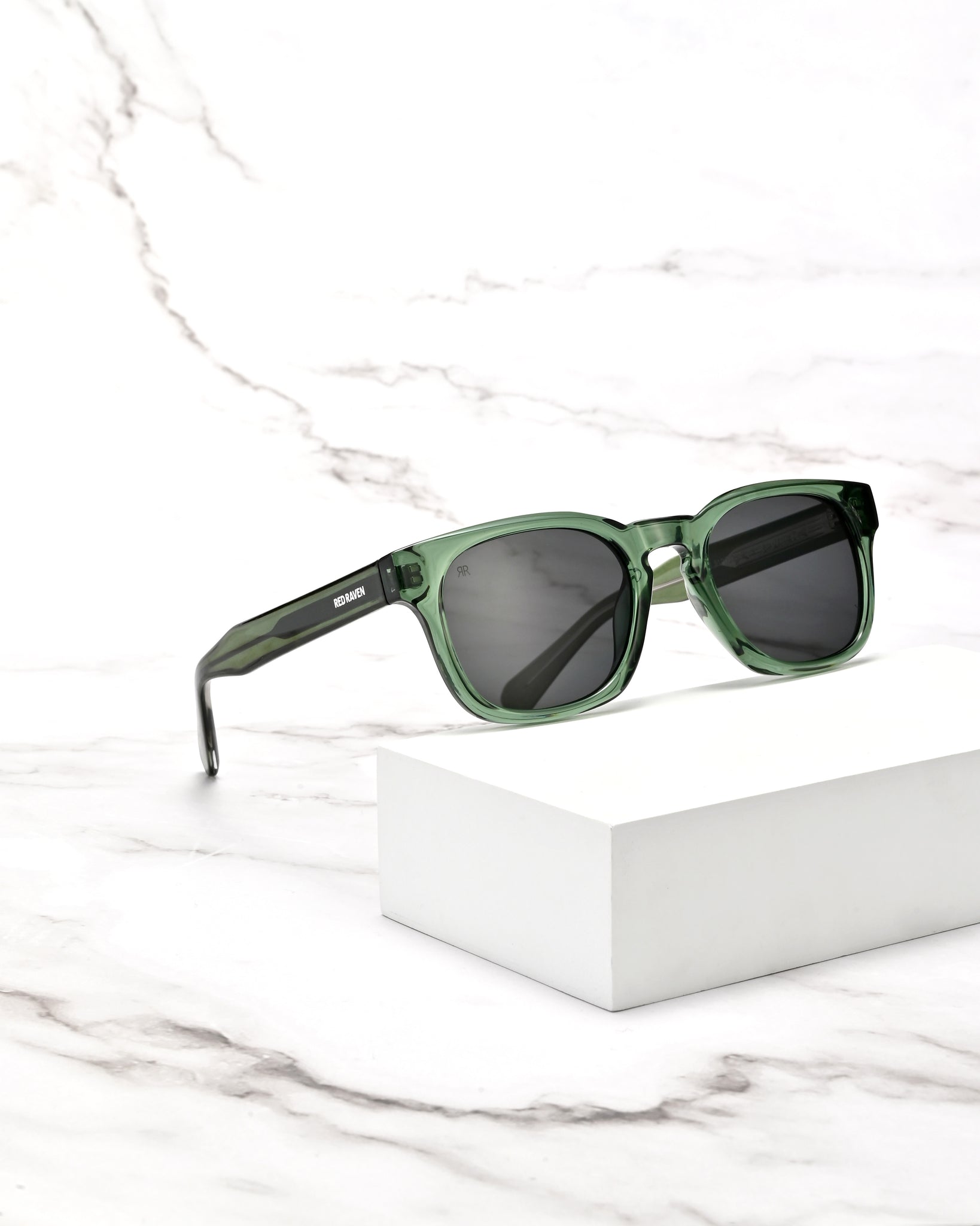 Men's Sunglasses Red Raven Green