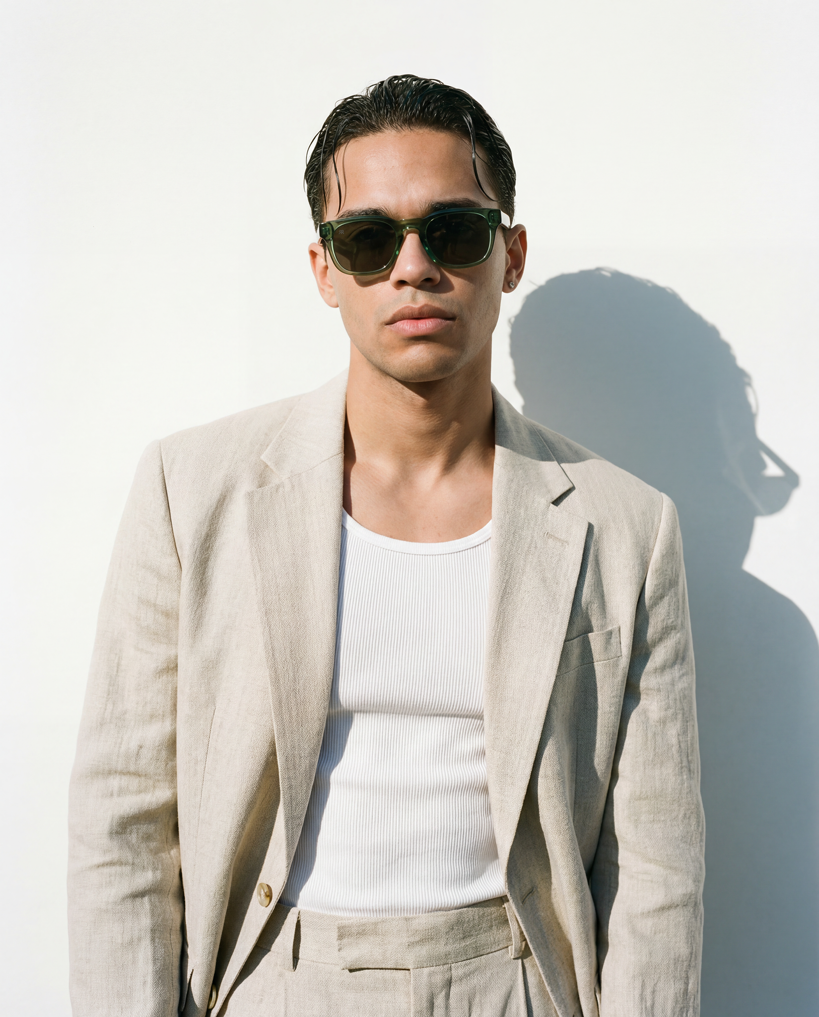 Men's Sunglasses Red Raven Green