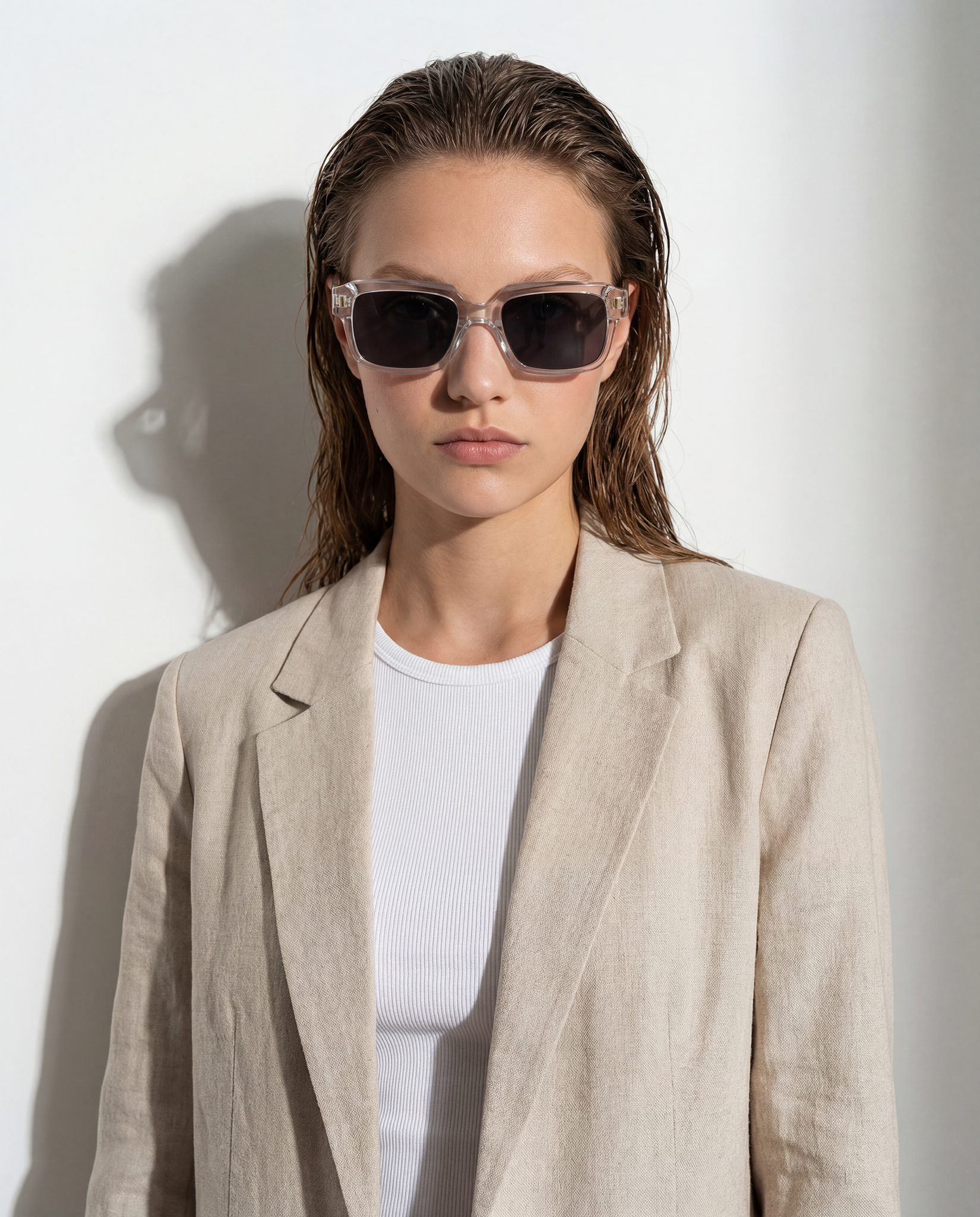 Men's Sunglasses Red Raven White