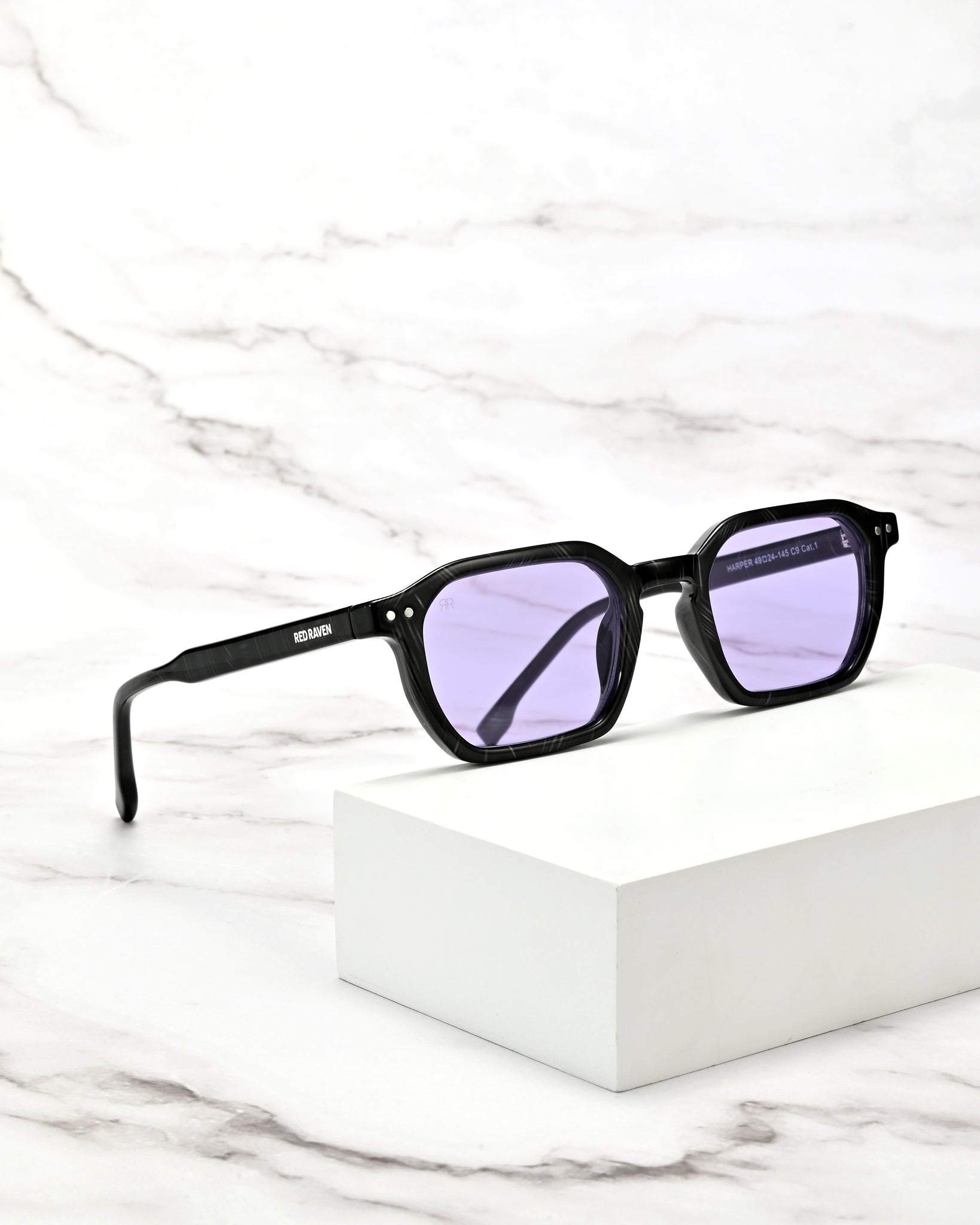 Men's Sunglasses Red Raven Black