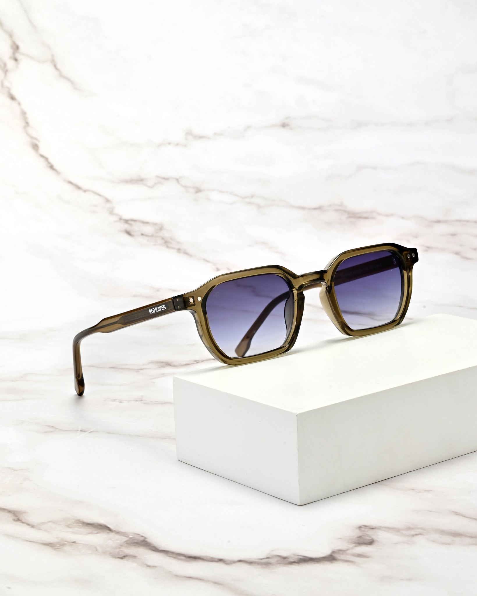 Men's Sunglasses Red Raven Green