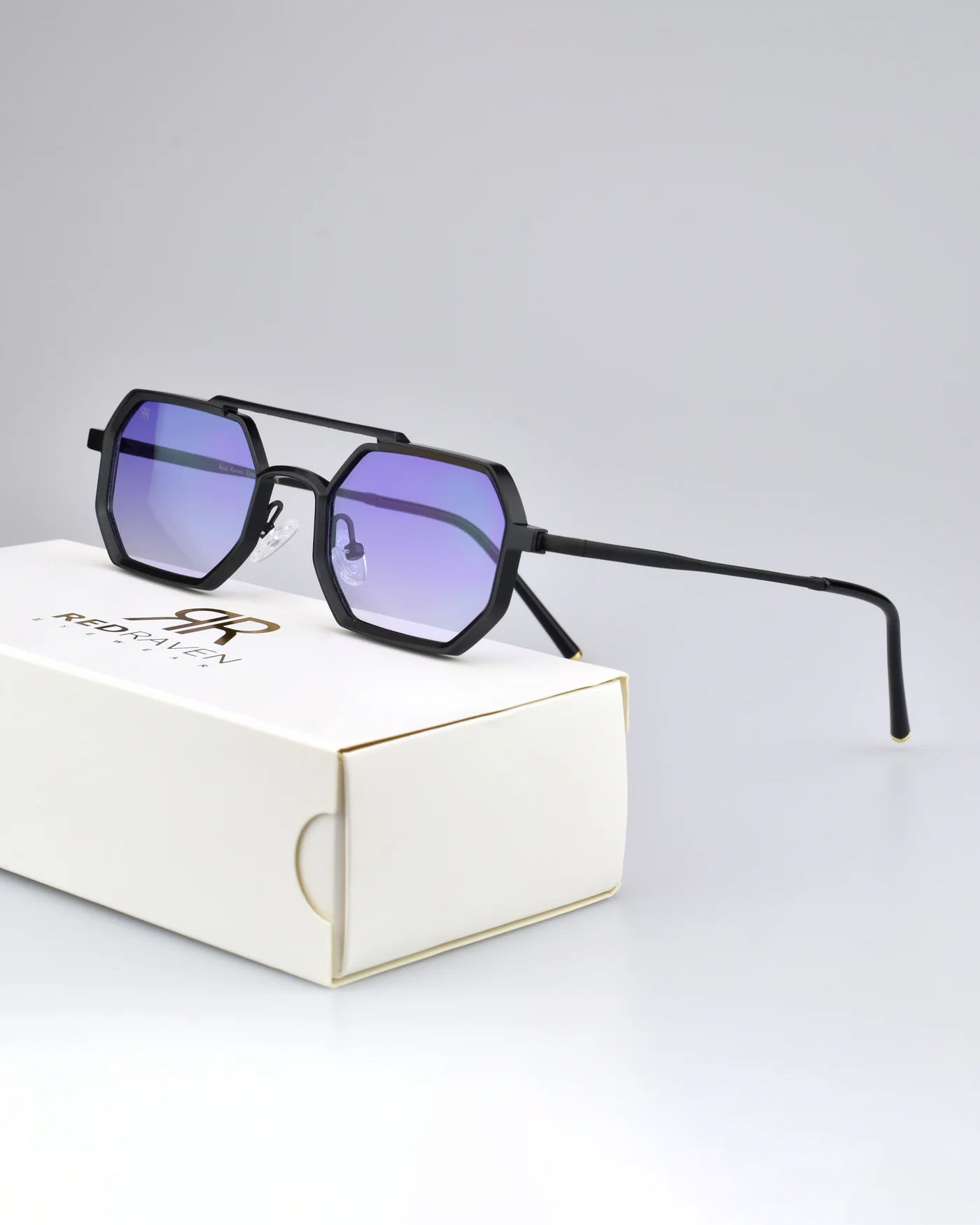 Men's Sunglasses Red Raven Silver