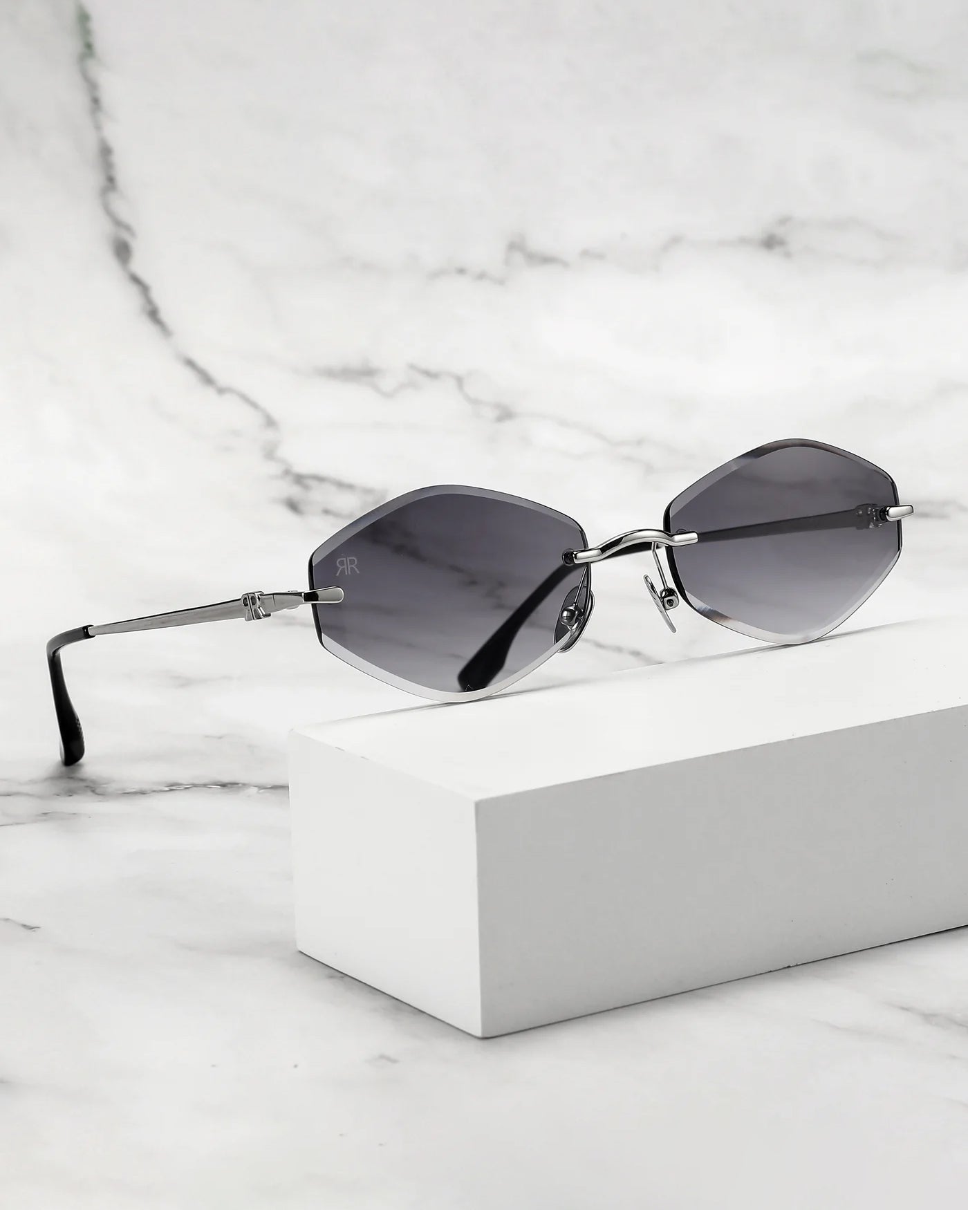 Men's Sunglasses Red Raven Silver