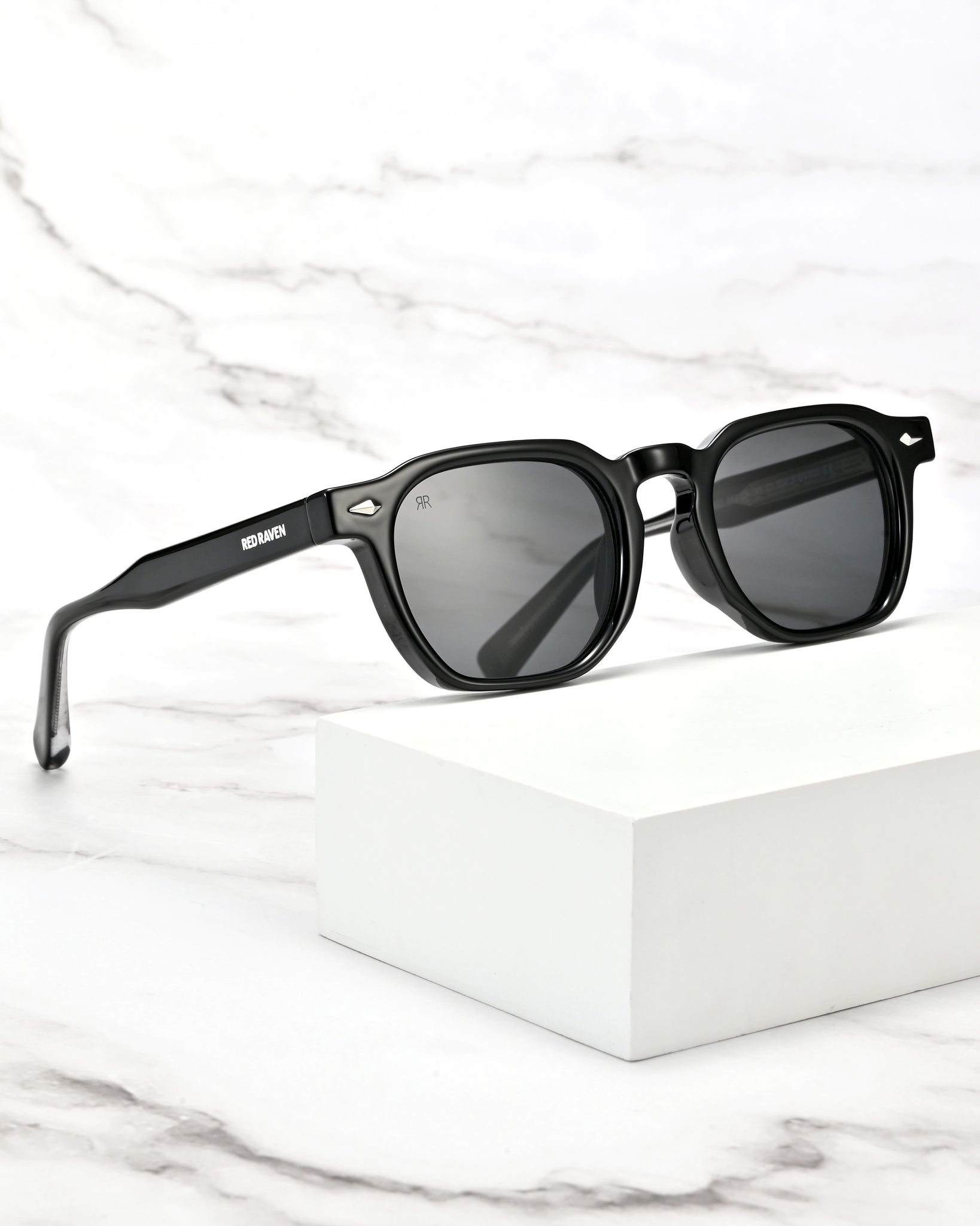 Men's Sunglasses Red Raven Black