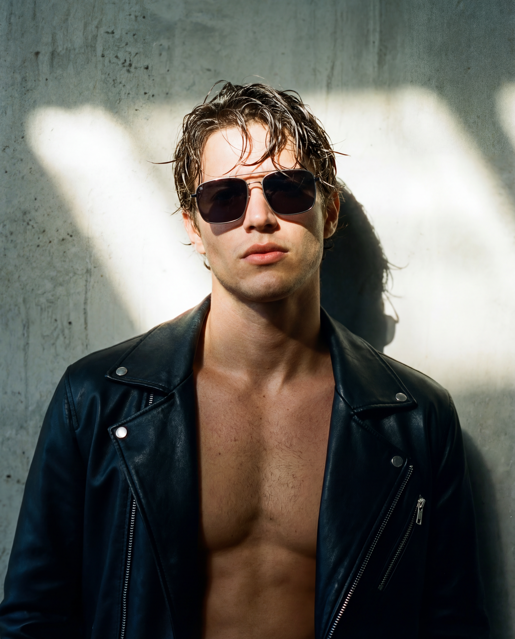 Men's Sunglasses Red Raven Silver