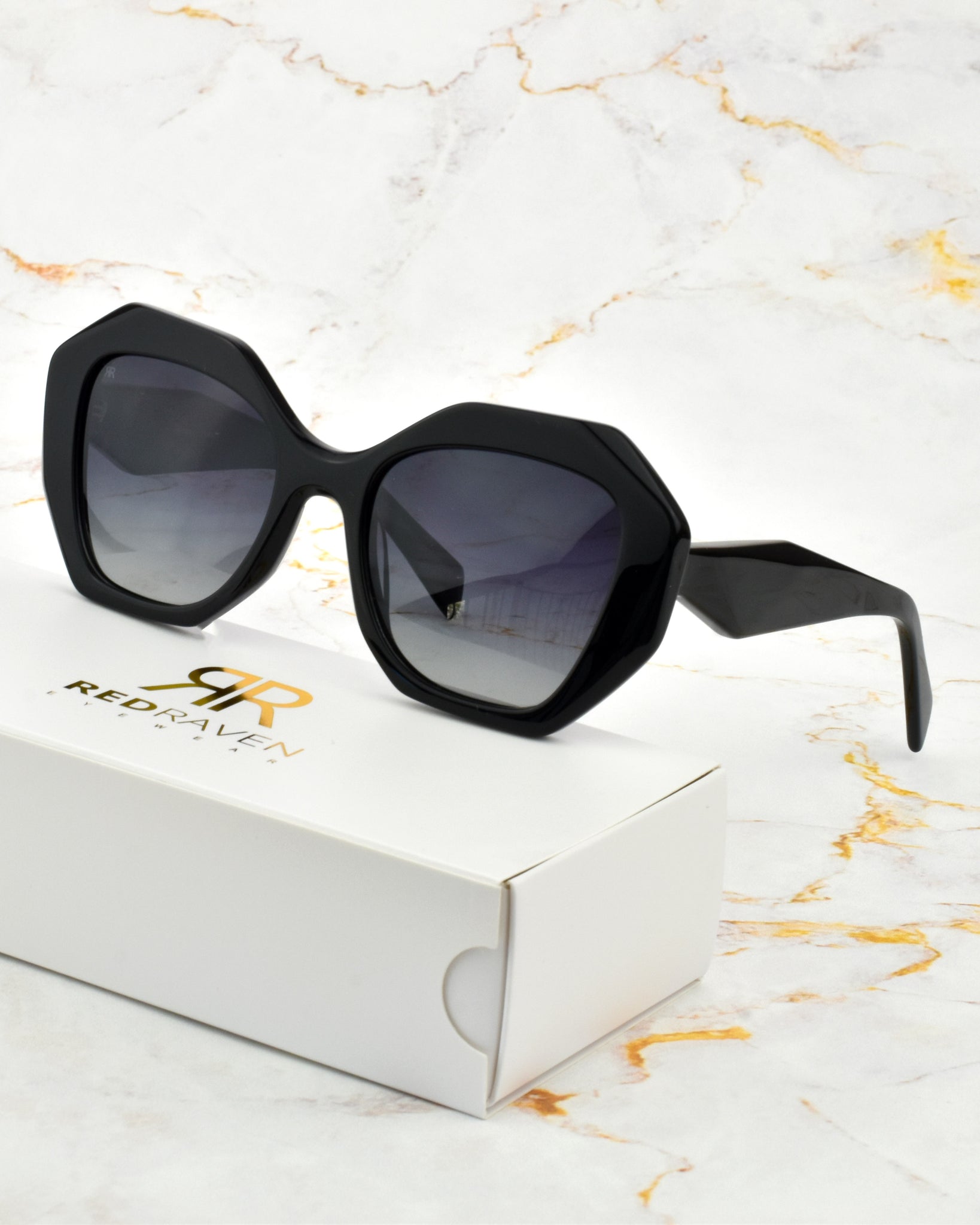 Men's Sunglasses Red Raven Black