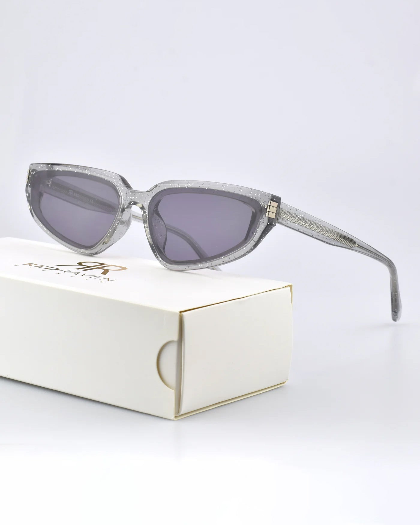 Men's Sunglasses Red Raven White