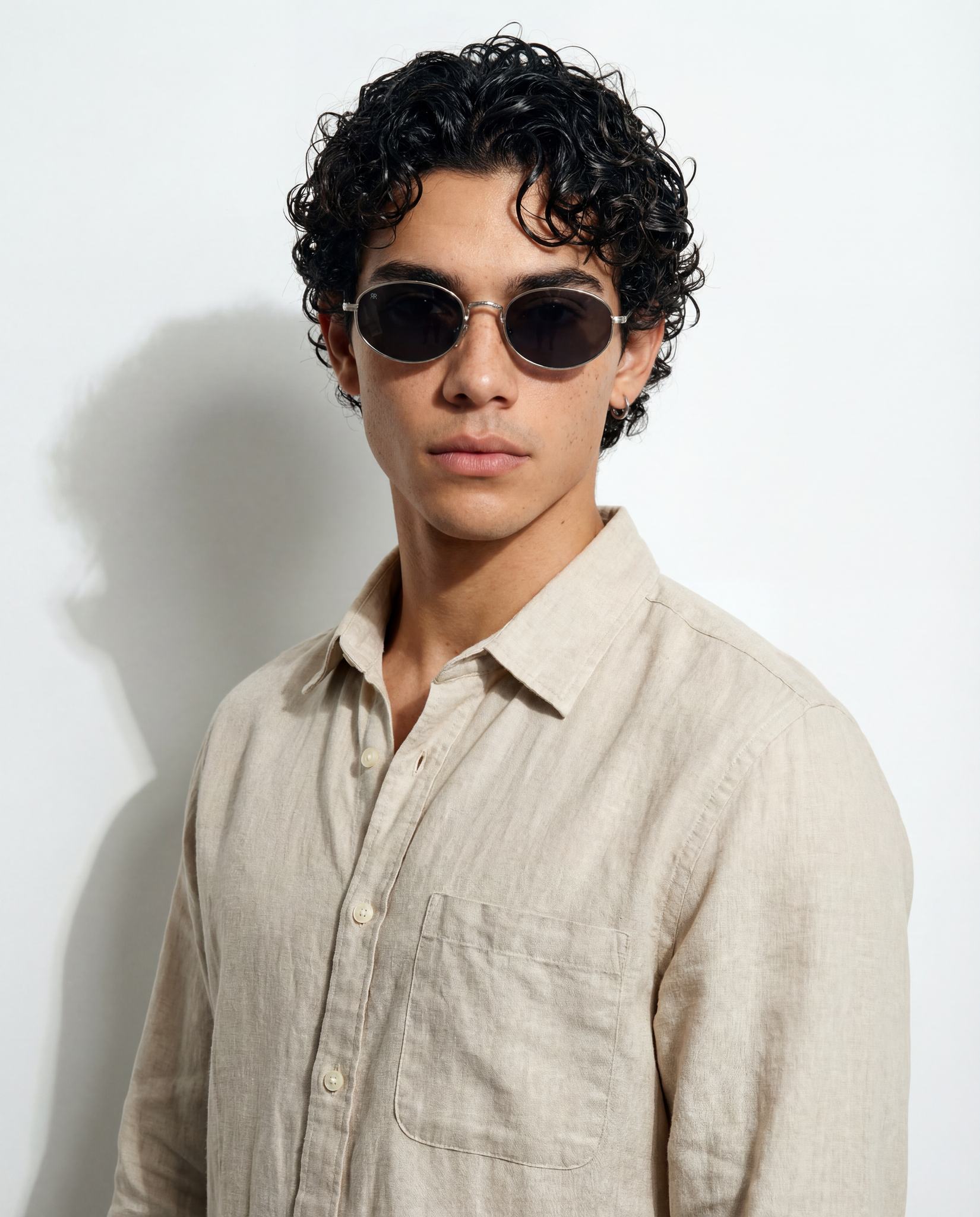 Men's Sunglasses Red Raven Silver