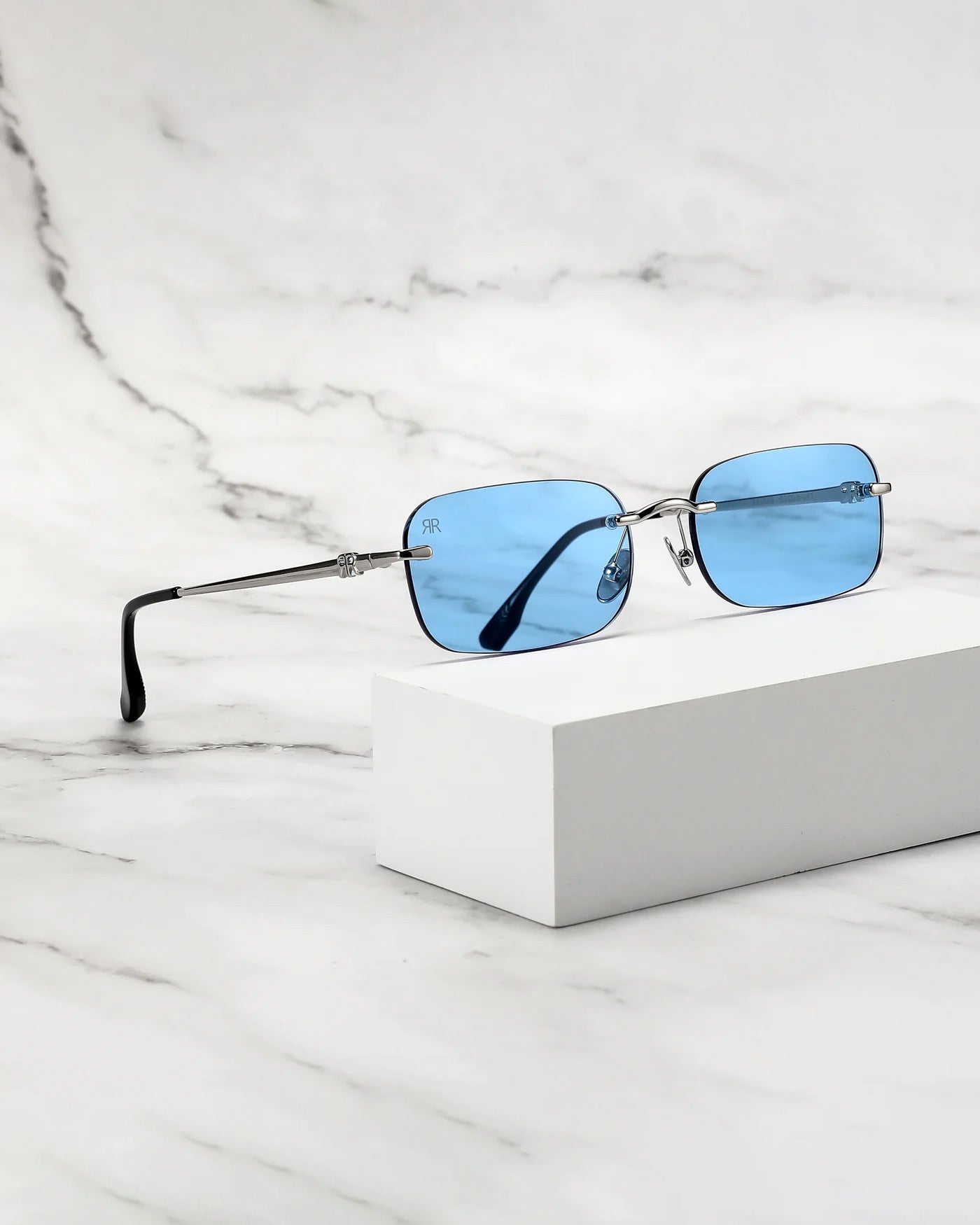 Men's Sunglasses Red Raven Silver