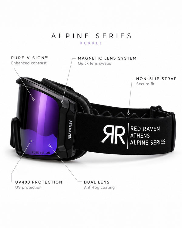 SNOW MASK #ALPINE SERIES BLACK PURPLE