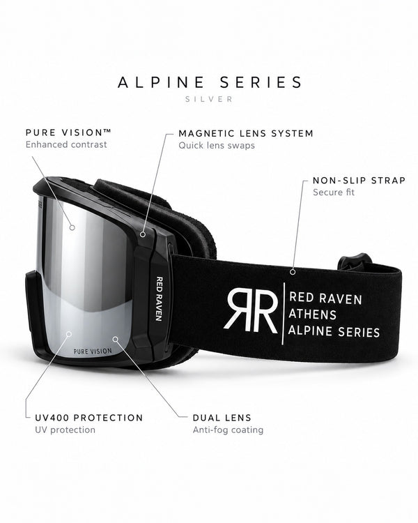 SNOW MASK #ALPINE SERIES BLACK SILVER