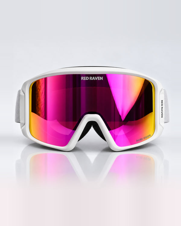 SNOW MASK #ALPINE SERIES WHITE PINK