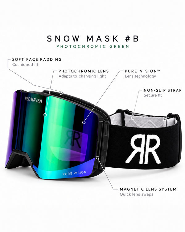 SNOW MASK #B EMERALD - PHOTOCHROMIC