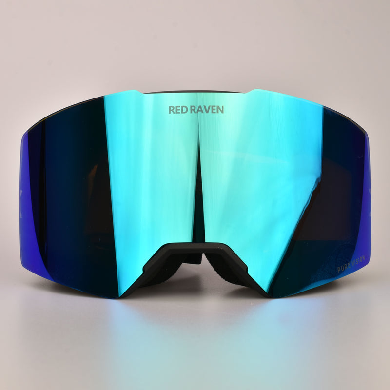 SNOW MASK #B BLACK LIGHT BLUE 