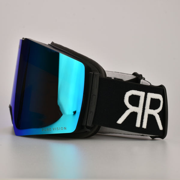 SNOW MASK #B BLACK LIGHT BLUE